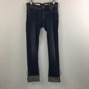 Pilcro Parallel Selvage Straight Leg Cuff Jeans 26